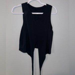 lululemon wrap around black tank top